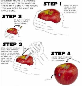 how to make an apple bong